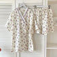 Refresh Floral Kimono Cotton Pajama Set - image 0