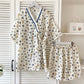 Refresh Floral Bunny Kimono Cotton Pajama Set - image 0