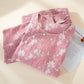Ownkoti Oriental Pink Floral Cotton Linen Pajamas - image 1