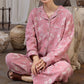 Ownkoti Vintage Floral Jacquard Cotton Linen Pajamas - image 2