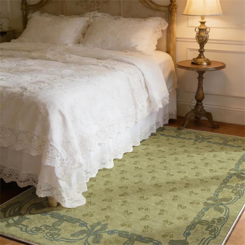Romantic Floral Non-Slip Foldable Area Rug - image 2