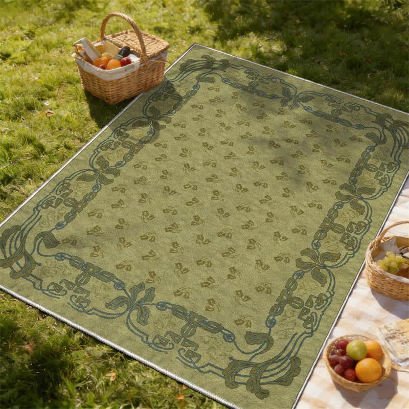 Romantic Floral Non-Slip Foldable Area Rug - 95" x 119" - image 0