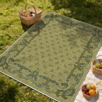 Romantic Floral Non-Slip Foldable Area Rug - 95" x 119" - image 0