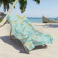 Artistic Botanical Leaf Beach Towel - image 1