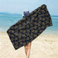 Line Art Ginkgo Leaf Beach Towel - Black - 59" x 27" - image 4