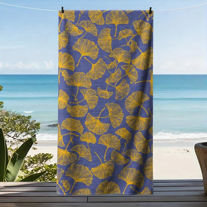 Rustic Ginkgo Biloba Beach Towel - image 11