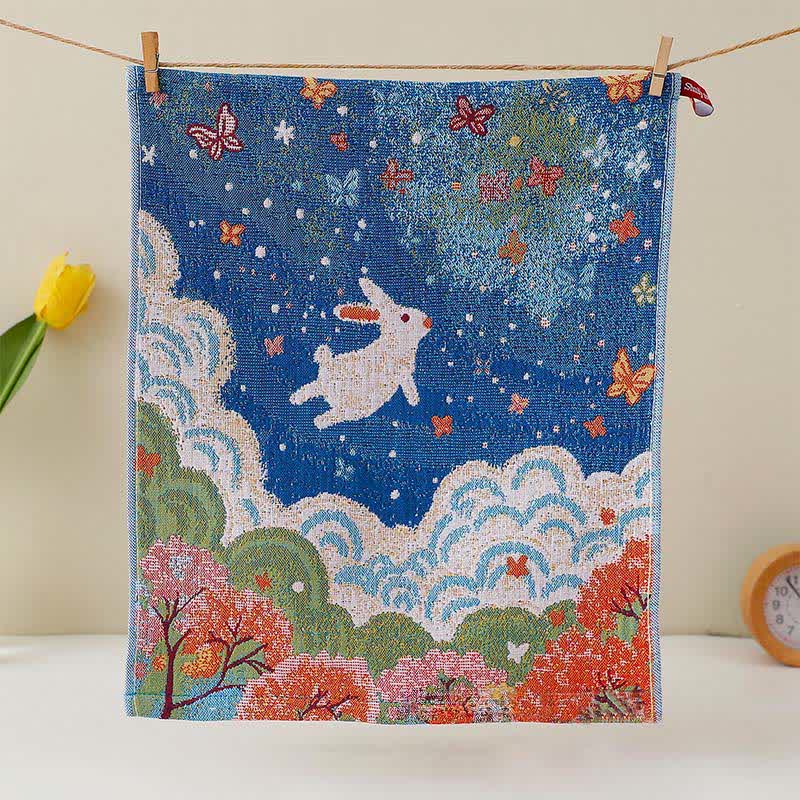 Cute Bunny Cotton Gauze Kitchen Towel - image 9