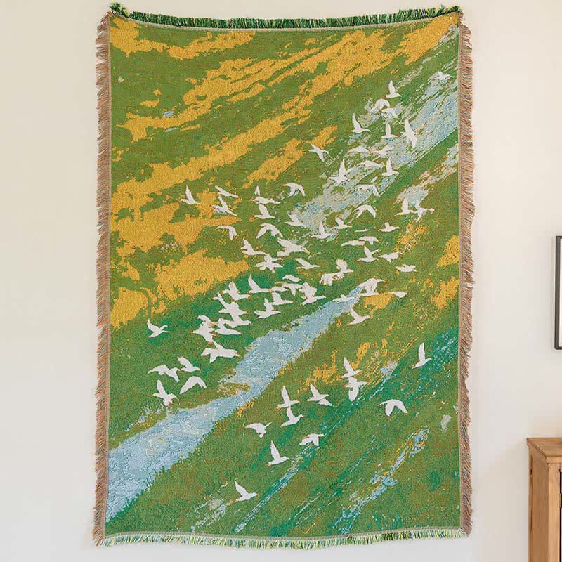 Oil Painting Style Bird Throw Blanket - image 6