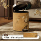 Oriental Plum Blossom Leather Trash Can - Foot-Pedal - 10"W x 10"L x 12"H - image 7