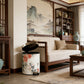 Chinoiserie Peony & Songbird Leather Trash Can - image 7