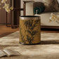 Oriental Zen Bamboo Print Leather Trash Can - image 0
