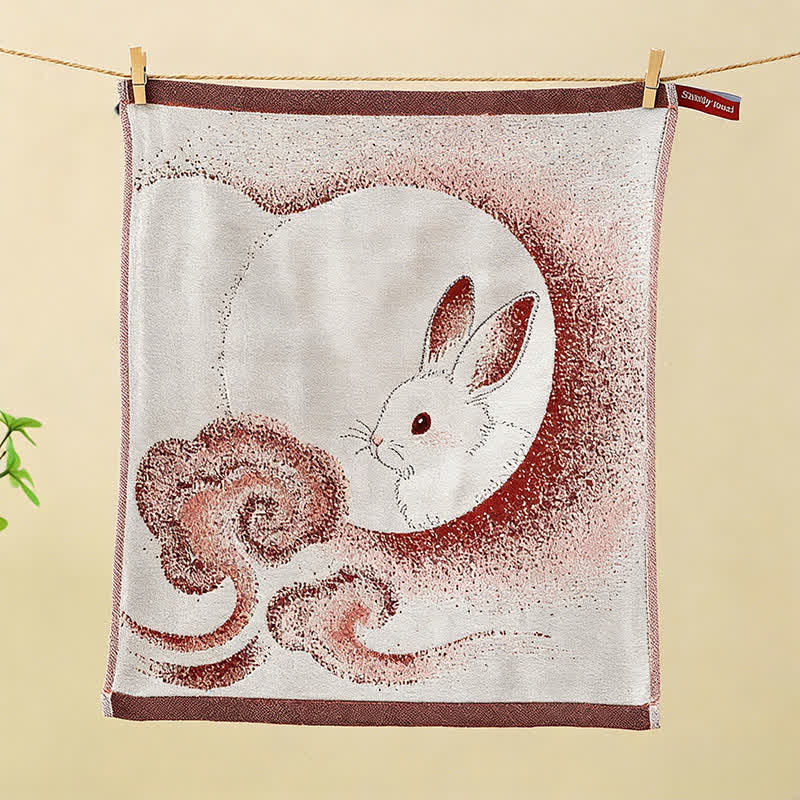 Eastern Bunny Cotton Gauze Kitchen Towel(3PCS) - Beige - Cloud & Bunny - 13 " x 15" - image 8
