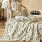 Country Floral & Leaf Cotton Linen Quilt - image 5