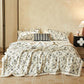 Country Floral & Leaf Cotton Linen Quilt - image 2