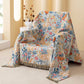 Country Floral & Bunny Cotton Gauze Quilt Blanket - image 2