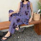 Purple Floral Tank & Pants Pajamas - image 1