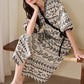 Boho Ethnic Style Ruffled Side-Tie Nightgown - image 5