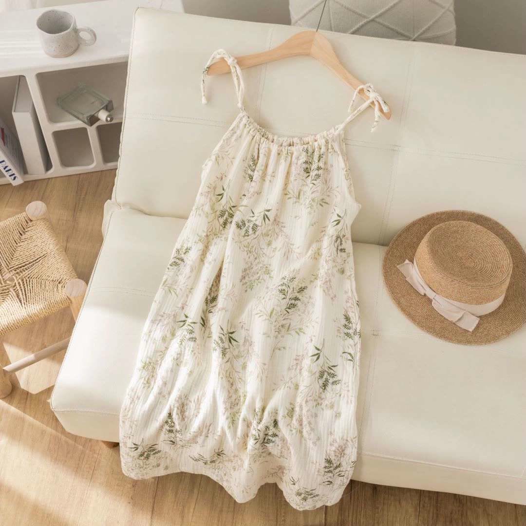 Fresh Country Leaf Cotton Camisole Nightgown - image 1