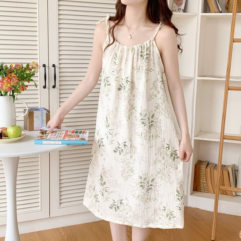 Fresh Country Leaf Cotton Camisole Nightgown - image 3