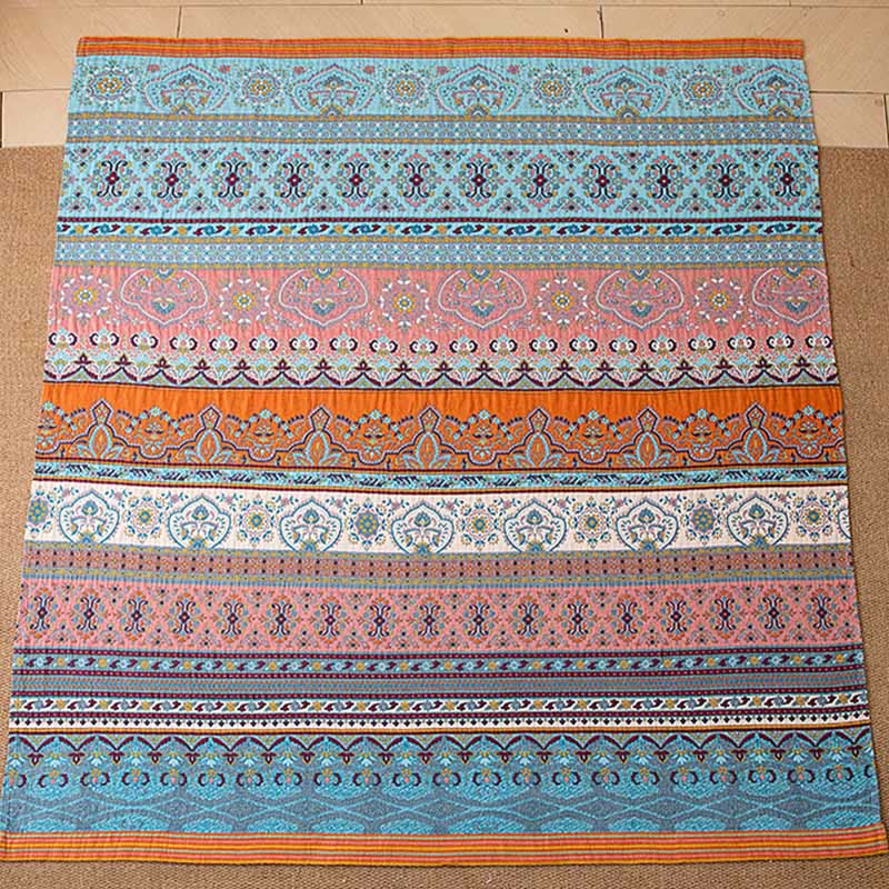 Retro Stripe Pattern Cotton Quilt Blanket - image 5