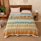 Retro Stripe Pattern Cotton Quilt Blanket - image 1