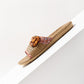 Floral Rattan Straw Slides House Slippers - image 6