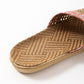 Floral Rattan Straw Slides House Slippers - image 8