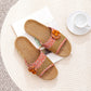 Floral Rattan Straw Slides House Slippers - image 5