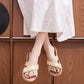 Cross-Band Woven Straw Slides Slippers - image 7