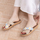 Cross-Band Woven Straw Slides Slippers - image 13