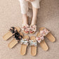 French Romantic Floral Linen Slippers - image 1