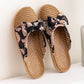 Vintage Floral Rattan Lightweight Slippers - Black - L - image 12