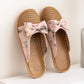 Vintage Floral Rattan Lightweight Slippers - Pink - L - image 7
