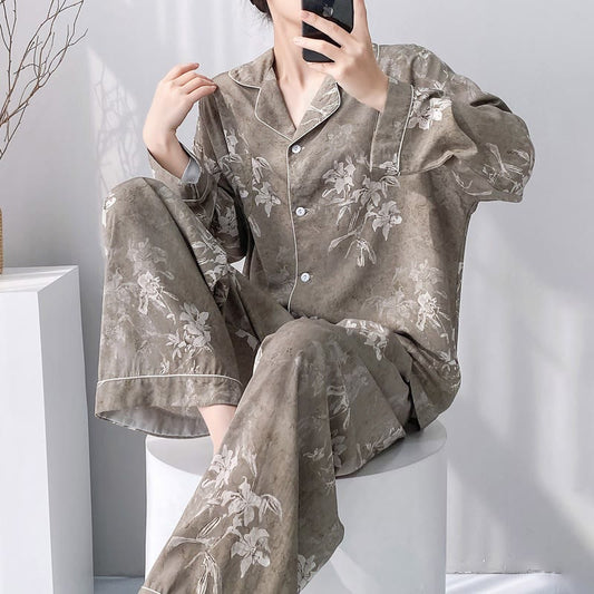 Elegant Lily Floral Pajama Set - image 0
