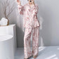 Pink Ink Wash Floral Pajama Set - image 1