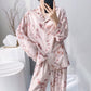 Pink Ink Wash Floral Pajama Set - image 2