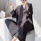 Red Heart Print Pajama Set - Black - XXL - image 3