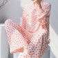 Red Heart Print Pajama Set - image 2