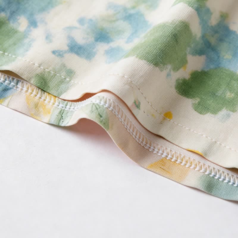 Oriental Artistic Watercolor Pajama Set - image 5