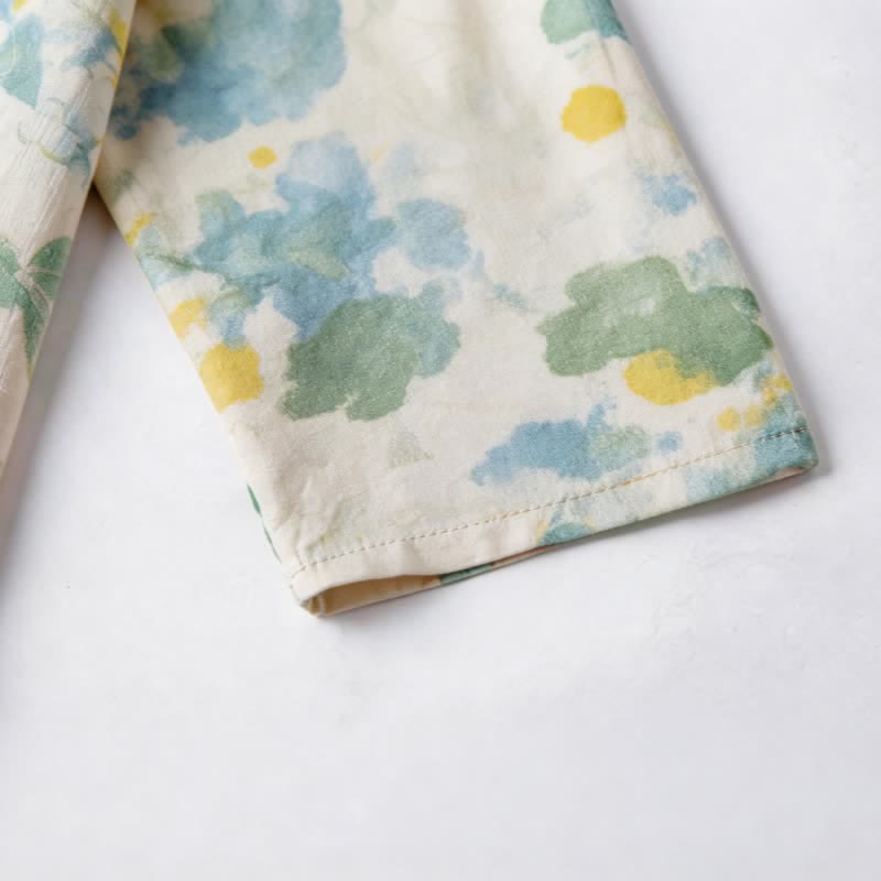 Oriental Artistic Watercolor Pajama Set - image 4