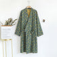 Ginkgo Leaf Cotton Gauze Yukata Robe - image 17