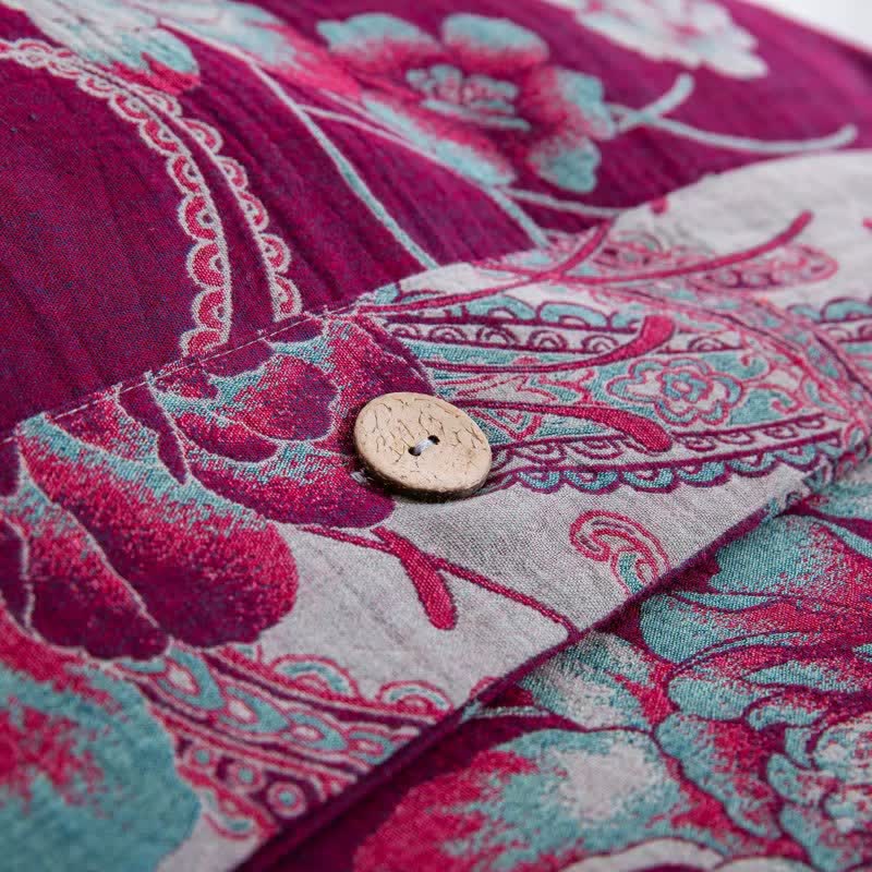 Luxury Peony Cotton Gauze Bedding Set(4PCS) - image 3