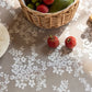 Floral Jacquard Lace Scalloped Edge Tablecloth - image 8