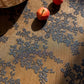 Floral Jacquard Lace Scalloped Edge Tablecloth - image 17