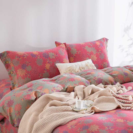 Rustic Maple Leaf Cotton Bedding Set(4PCS) - image 1