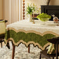 Vintage Botanical Scalloped Edge Tablecloth - image 0