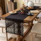 Rose Jacquard Lace Tassel Table Runner - image 9