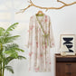 Watercolor Floral Cotton Gauze Kimono Nightgown - image 1