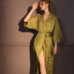 Subtle Vintage Pattern 3/4 Sleeve Robe - image 1