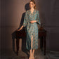 Vintage Pattern 3/4 Sleeve Kimono Robe - image 1